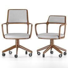 Giorgetti Baron Architektur Stuhl Möbel Sessel Leder Innere Holz Design arm chair 3d print model - Mito3D