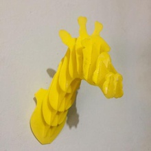 la jirafa art cabeza de pared decoración vivienda 3d print model - Mito3D