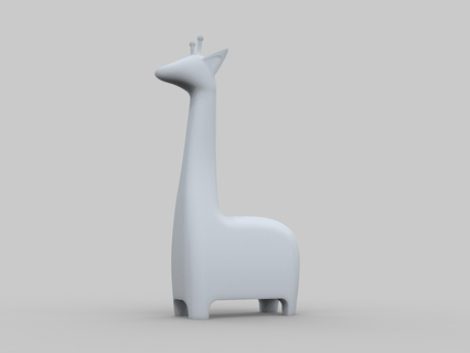 girafa arte poli brinquedo fácil 3dprint 3d modelo Projeto idéia decoração especial 3d print model - Mito3D