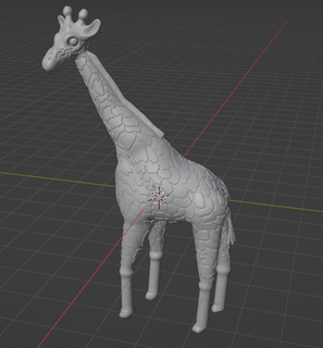 giraffe animal toy realistic figure 3d print model - Mito3D