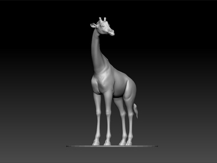 girafa 3d 1x construir brinquedo origami parede pintura bolo tutorial 3d print model - Mito3D