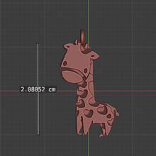 giraffe pendant jewlry cute 3d print model - Mito3D