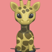 girafe mignon figure sculpter sculpture sculptures animal jouet art toy 3d print model - Mito3D