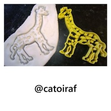 giraffa cookie cutter casa animale fondente 3d print model - Mito3D