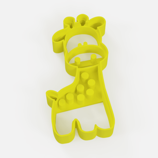 girafa biscoito cortador afiado Cortador bolo biscoitos porcelana missas baleia colar 3D print model - Mito3D