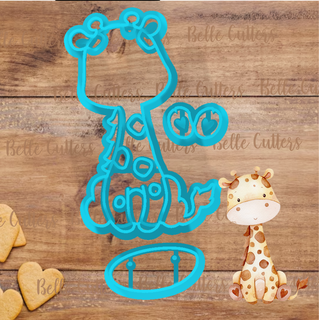 giraffe cutter modulated cutterfondant fondant cookie biscuit 3d print model - Mito3D