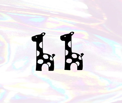giraffe ohrring schlüsselbund halskette band ohrringe schmuck zubehör charme tier ästhetisch 3d print model - Mito3D