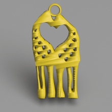 giraffa orecchini gioielli idealab africa lo zoo animali animale orecchino gli ciondoli ciondolo 3d print model - Mito3D