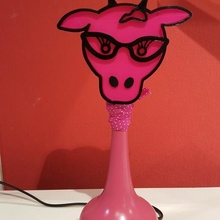 Giraffe Kopf Licht Leuchte Geschenk Kind Weihnachten Tier 3d print model - Mito3D