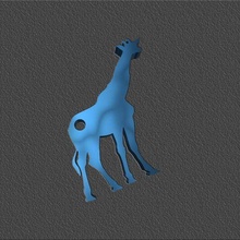 zürafa anahtarlık moda lüks hayvan 3d print model - Mito3D