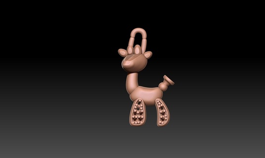 giraffe necklace Jewelry 3d print model - Mito3D