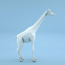 giraffe poly art animal animals toy 3d print model - Mito3D