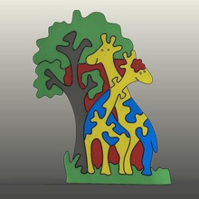 giraffa puzzle gioco bambini gadget i giocattoli la decorazione art imparare ragazzi animale 3d print model - Mito3D