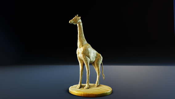 giraffe stl jungle animal tabletop miniature sculpture toy 3d print model - Mito3D