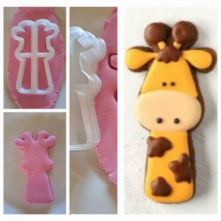 girafe sucre biscuit contour coupeur coupeurs argile biscuits 3d print model - Mito3D