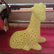 zürafa voronoi tarzı sanat heykeller hayvan 3d print model - Mito3D