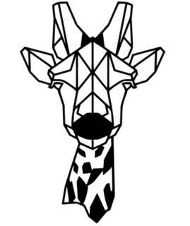 girafa parede decoração arte savana 3d print model - Mito3D
