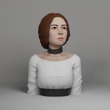 fille art femme buste 3dprint personnage portrait sculpture 3d print model - Mito3D