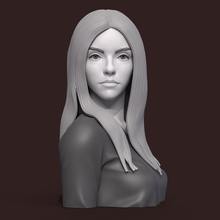 fille art femme buste 3dprint personnage portrait sculpture 3d print model - Mito3D