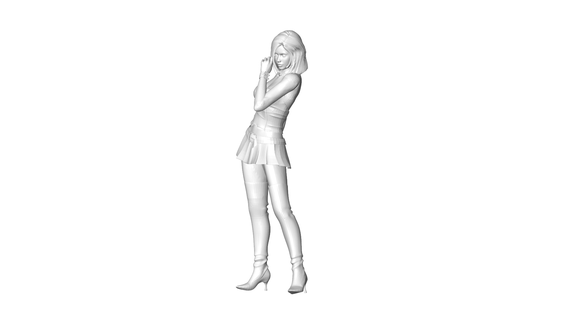 girl sculpture miniature soldier character mannequin woman lady dancer angel figure pose vr meta metaverse ar mr 3d print model - Mito3D