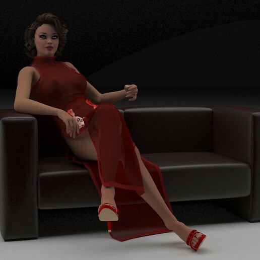 menina sexy 3D print model - Mito3D