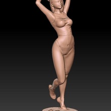 la chica de playa art figura las mujeres sexy niña juguete 3d print model - Mito3D