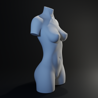 girl bust vase Home flower table top statue bottle abstract cute room water 3d print model - Mito3D