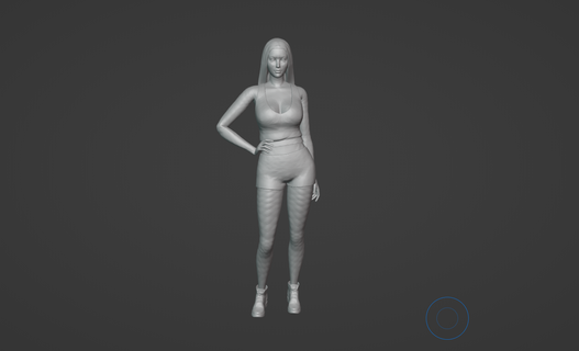 ragazza casuale modello 8 figura sport diorama femmina macchina magra donna giocatore uomo maschio 3d print model - Mito3D