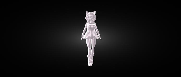 girl cat costume girl catcostume 3d print stl  3d print model - Mito3D