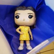 girl dress funko pop game art toy high poly boy yellow 3d print model - Mito3D