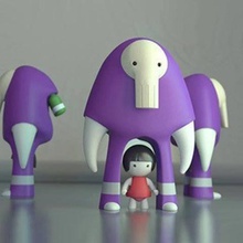 girl figure designer toy art 3d print model - Mito3D