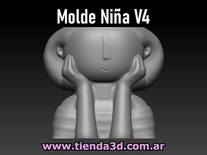kız saksı kalıp v4 3d print model - Mito3D