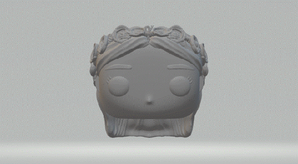 girl head 002 funko pop 3d print model - Mito3D