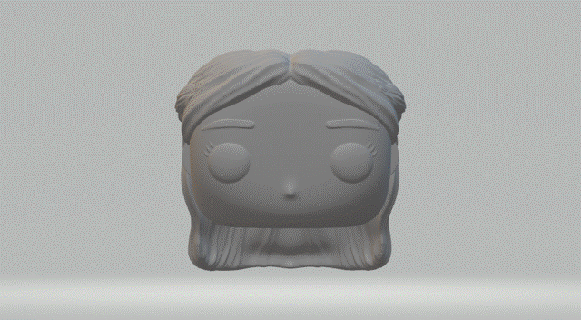 girl head 003 funko pop 3d print model - Mito3D