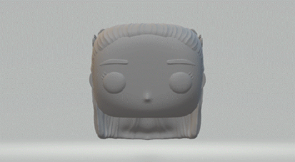 menina cabeça 007 funko pop 3d print model - Mito3D
