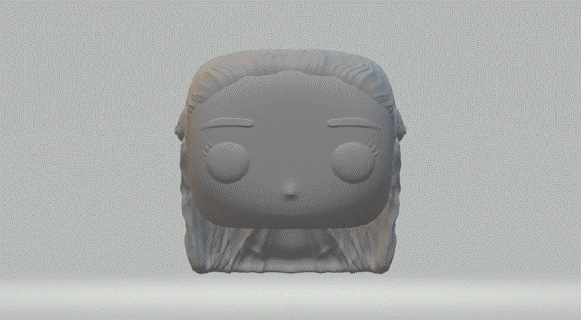 girl head 008 funko pop 3d print model - Mito3D