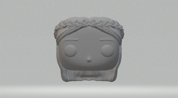 girl head 009 funko pop 3d print model - Mito3D