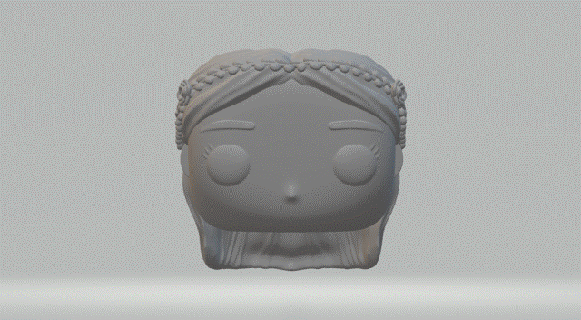 menina cabeça 012 funko pop 3d print model - Mito3D