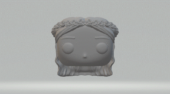menina cabeça 013 funko pop 3d print model - Mito3D