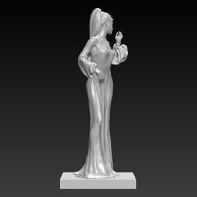 fille longue robe figurine sculpture statue Danse jeune femme personnage Ménage luxe meubles 3d print model - Mito3D