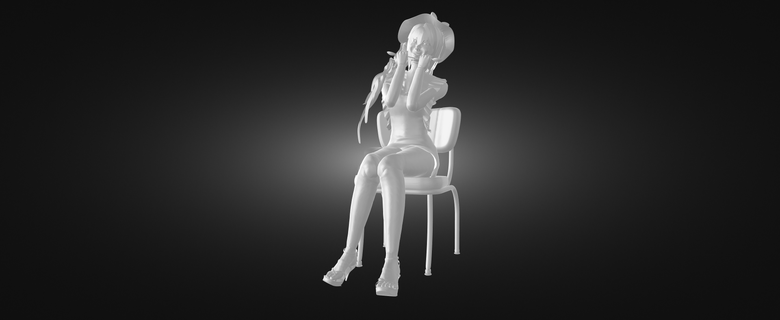 ragazza pranzo arredamento donna uomo design interni arte decorazione regalo giocattoli Casa casa scultura figurina statuetta fallimento hentai anime cartone animato 3d print model - Mito3D