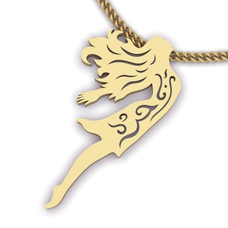 girl pendant silver freedom gold jewelry printable 3d model trend fashion design zbrush tiger 3d print model - Mito3D