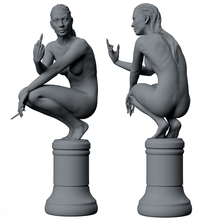ragazza scultura arte statua donna miniatura 3dptinting stampabile 3d print model - Mito3D