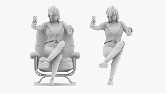 Mädchen Selfie 3d print model - Mito3D
