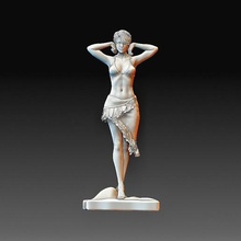 ragazza statua 2 arte carattere alto poli printable model 3d print model - Mito3D