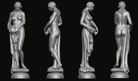 fille statue 3d impression modèle femme bijoux cnc pendentif médaillon mère saint catholique religion maria art sculptures 3d print model - Mito3D