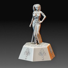 Mädchen Statue 3 Kunst Charakter poly Kopf druckbar Modell 3d print model - Mito3D