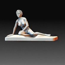 ragazza statua arte carattere alto poli printable model 3d print model - Mito3D