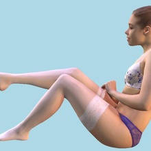 girl stockings scanned-model woman swimming bikini lady female sexy posing babe photogrammetry human people 3d print model - Mito3D