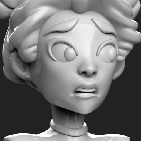 ragazza stilizzata paura emozione action figure in miniatura art stilizzato personaggio carattere vecchia signora vecchio lady donna miniatura? 3D print model - Mito3D